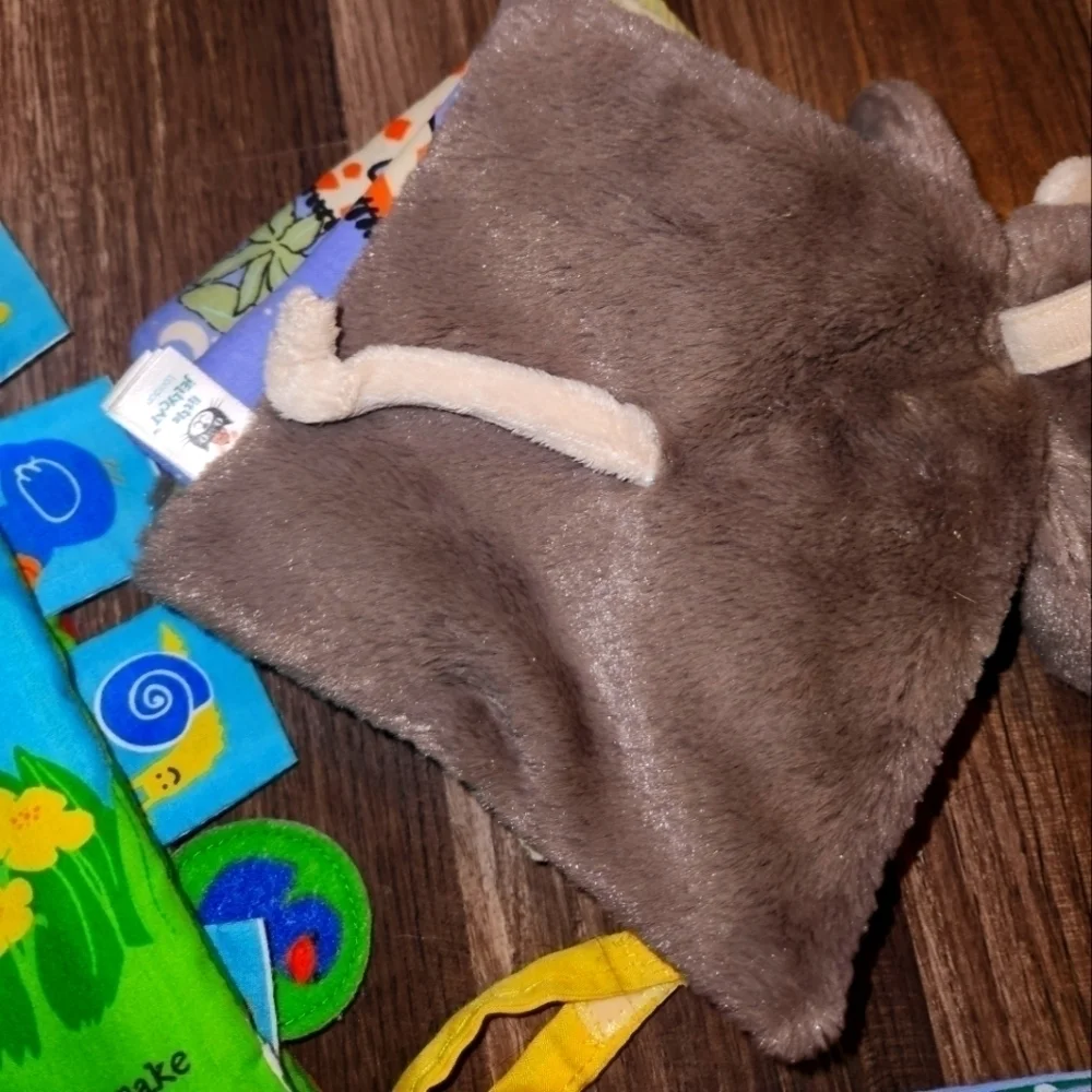 SOFT Baby Books, (3) Including 1 Jelly Cat. Perfect Infant Gift.